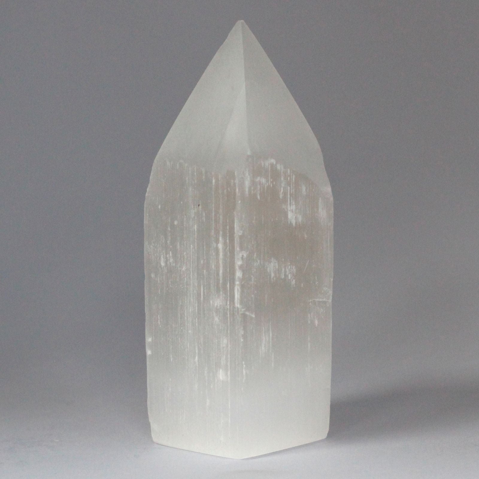 Selenite Pencil Point Tower Unique 15 cm Crystal Home Decor Piece