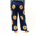 Japanese Style Lounge Pants in Blue and Orange for Comfort