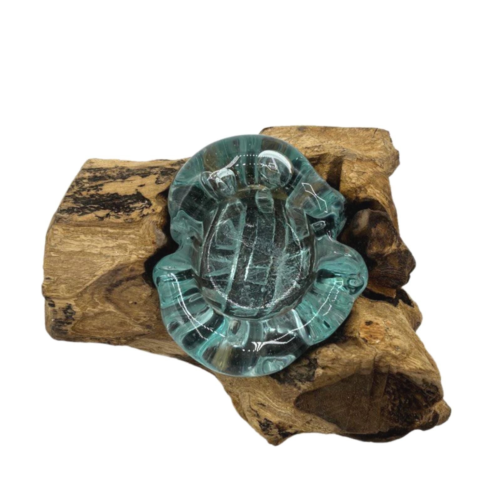 Molton Glass Candle Holder on Wood for Elegant Home Decor Style