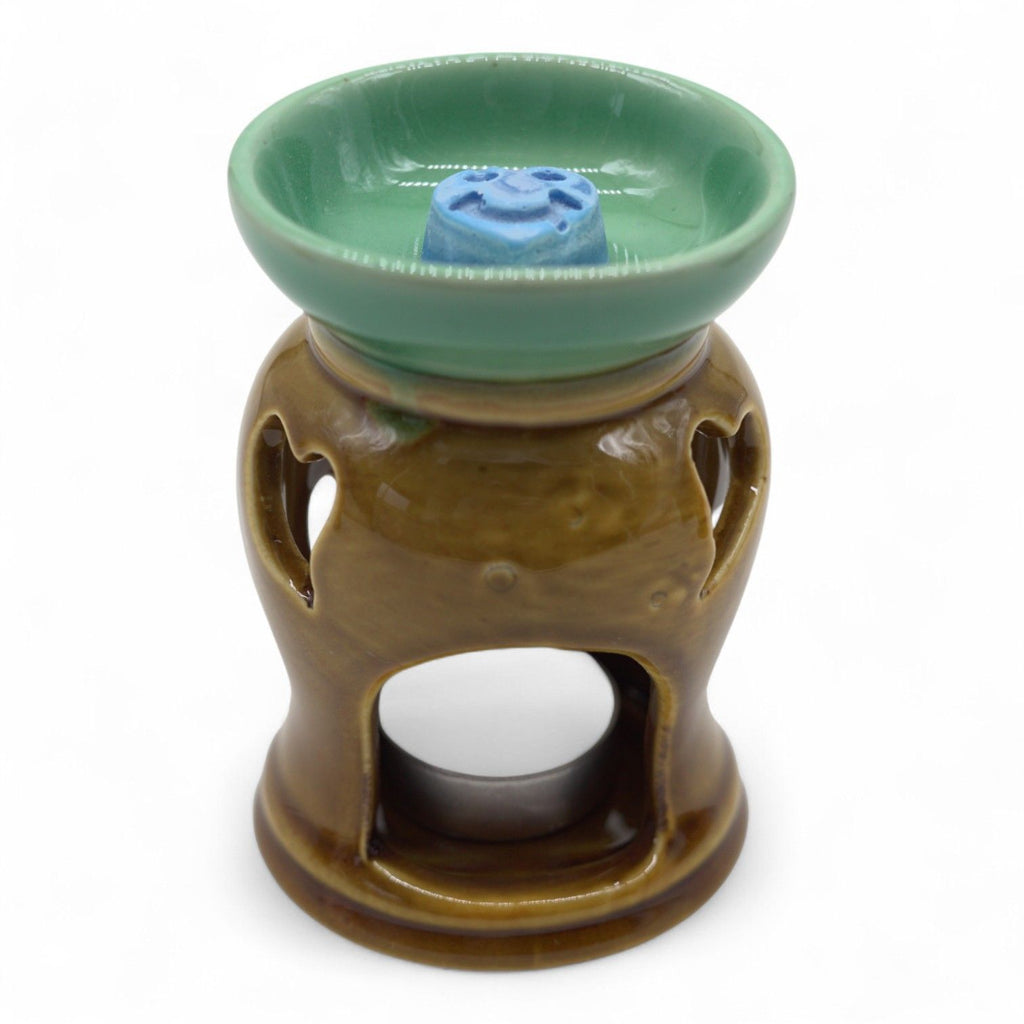 Classic Rustic Oil Burner with Heart Cut Out for Home Fragrance