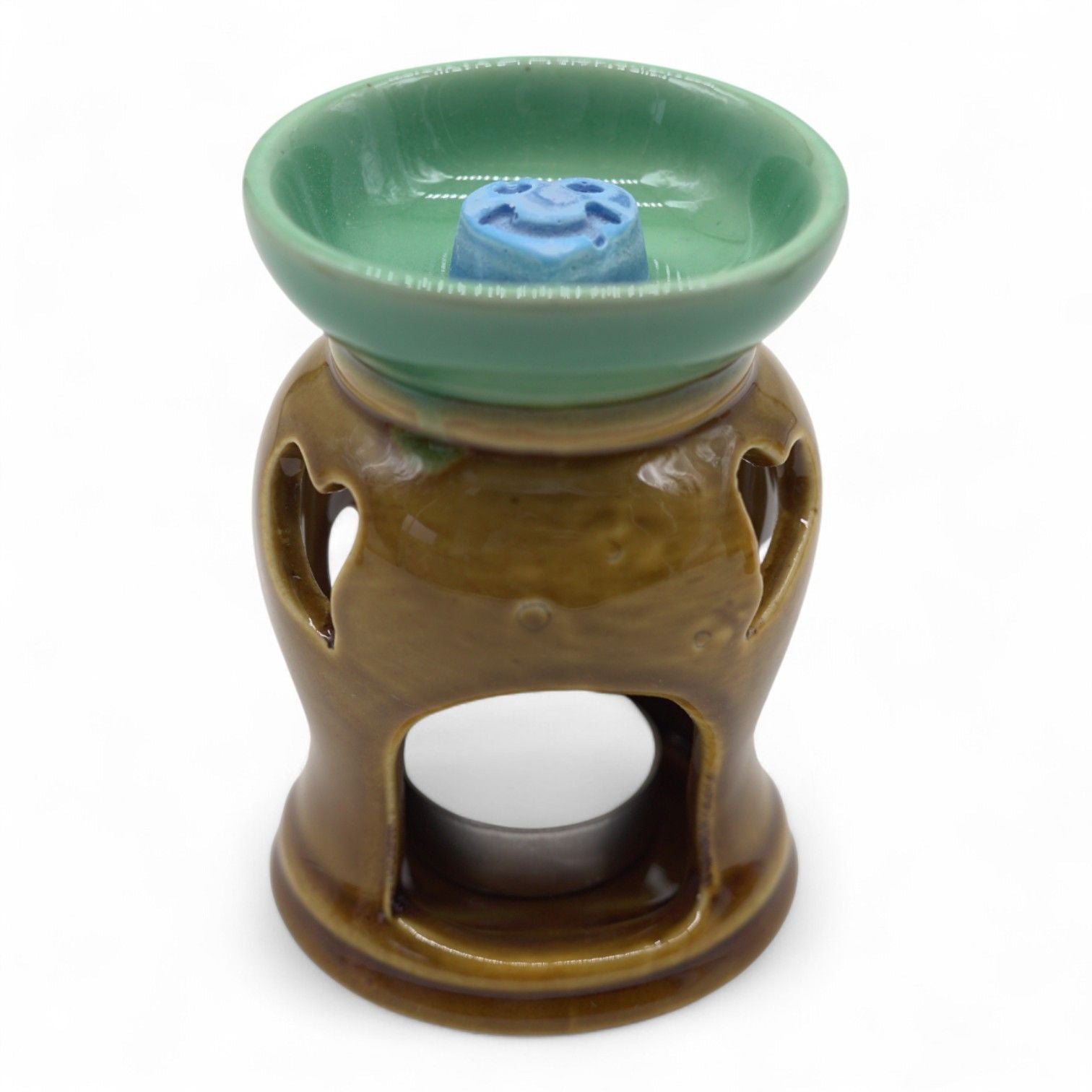 Classic Rustic Oil Burner with Heart Cut Out for Home Fragrance