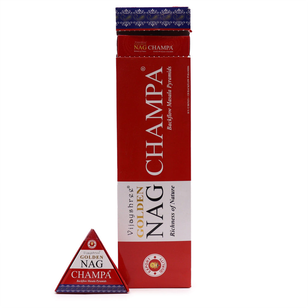 42g Jumbo Golden Nag Champa Backflow Incense Cones with Aroma