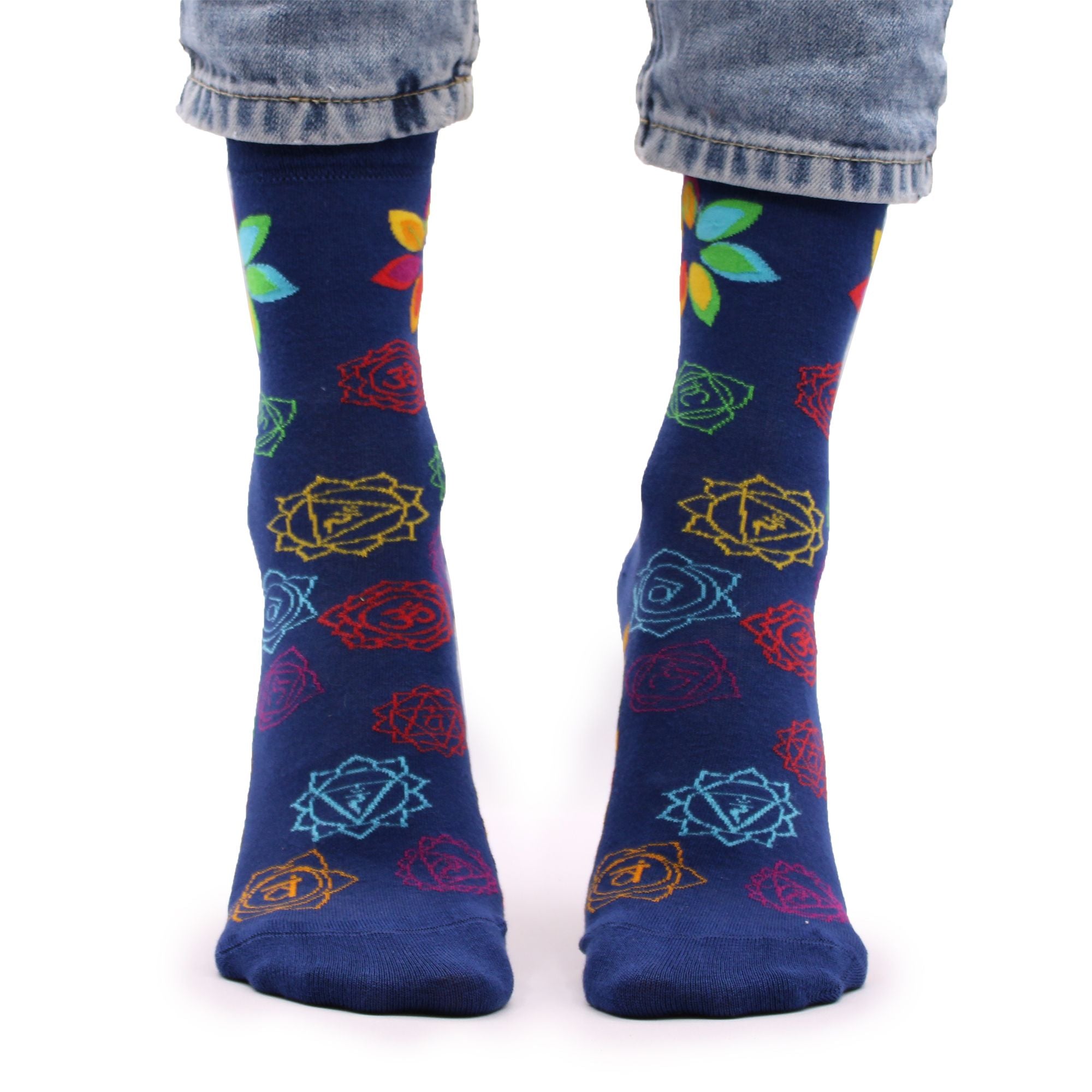 Hop Hare Bamboo Socks S/M - Rainbow Chakra
