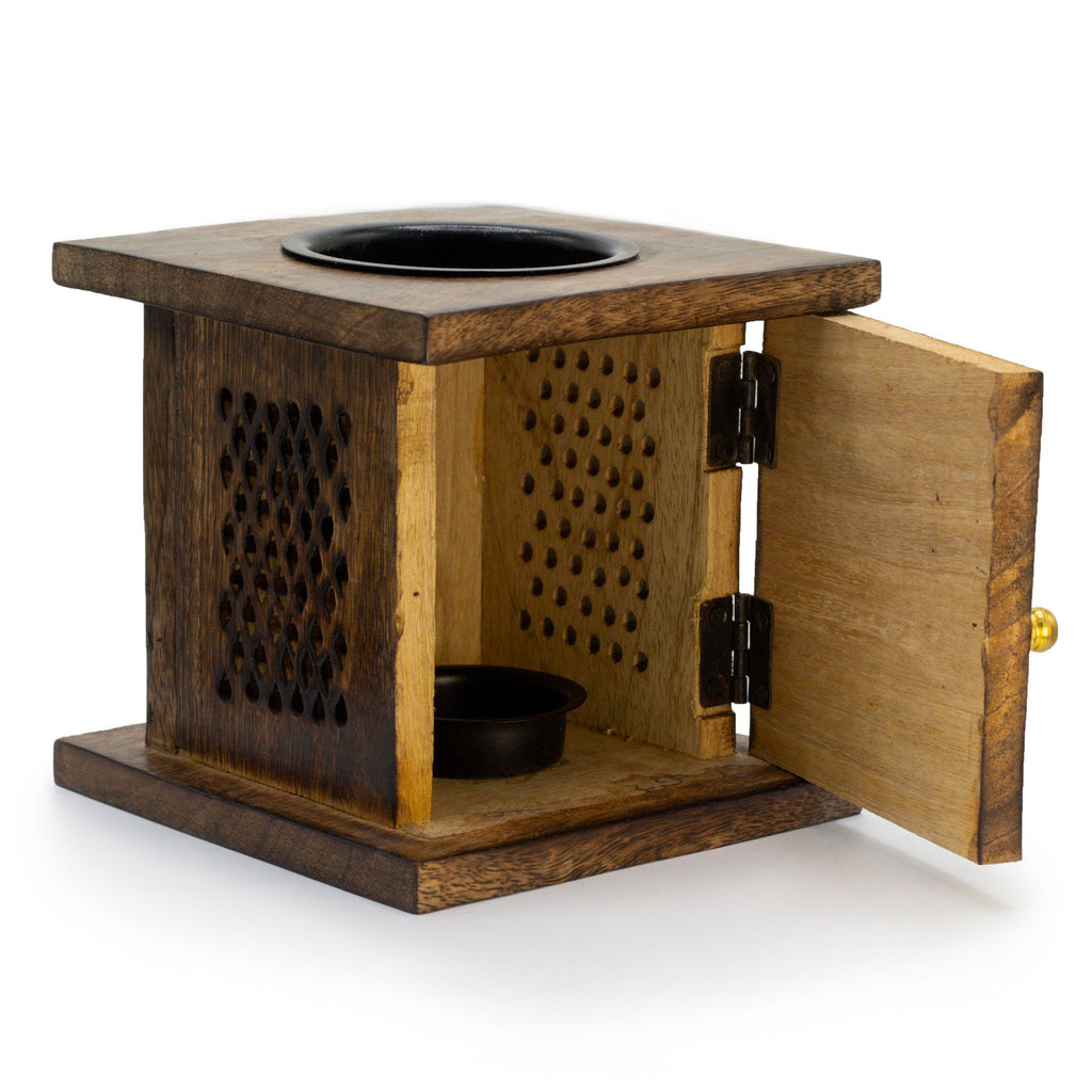 Large Mango Box Burner with Elephant Design for Home Fragrance
