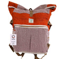 Hemp Trekking Rolling Backpack in Sunset Orange for Adventurers