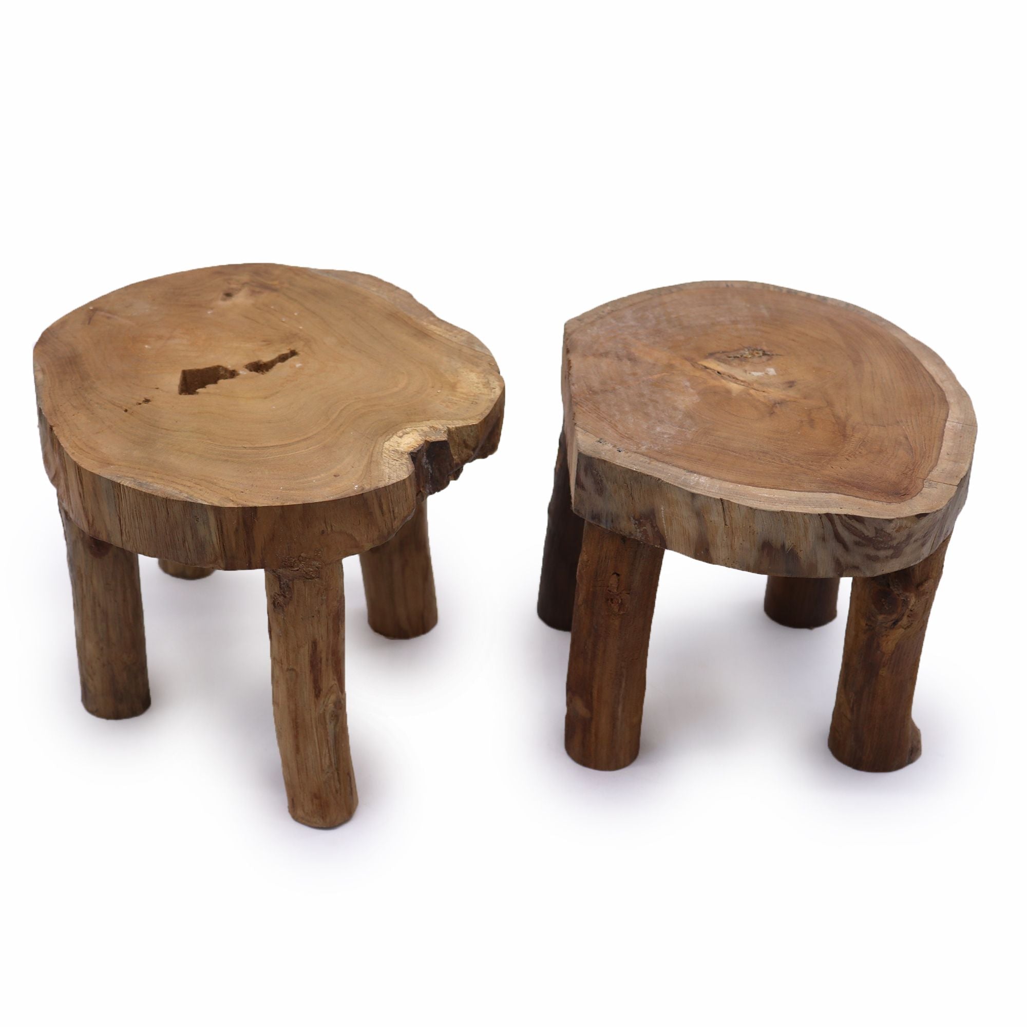 Higher Teak Pad Display Set of Two for Home Decor Styling