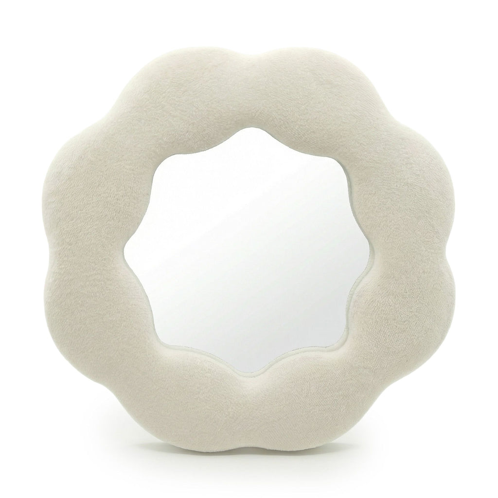 Soft Squiggly Mirror with Flower Design for Modern Interiors