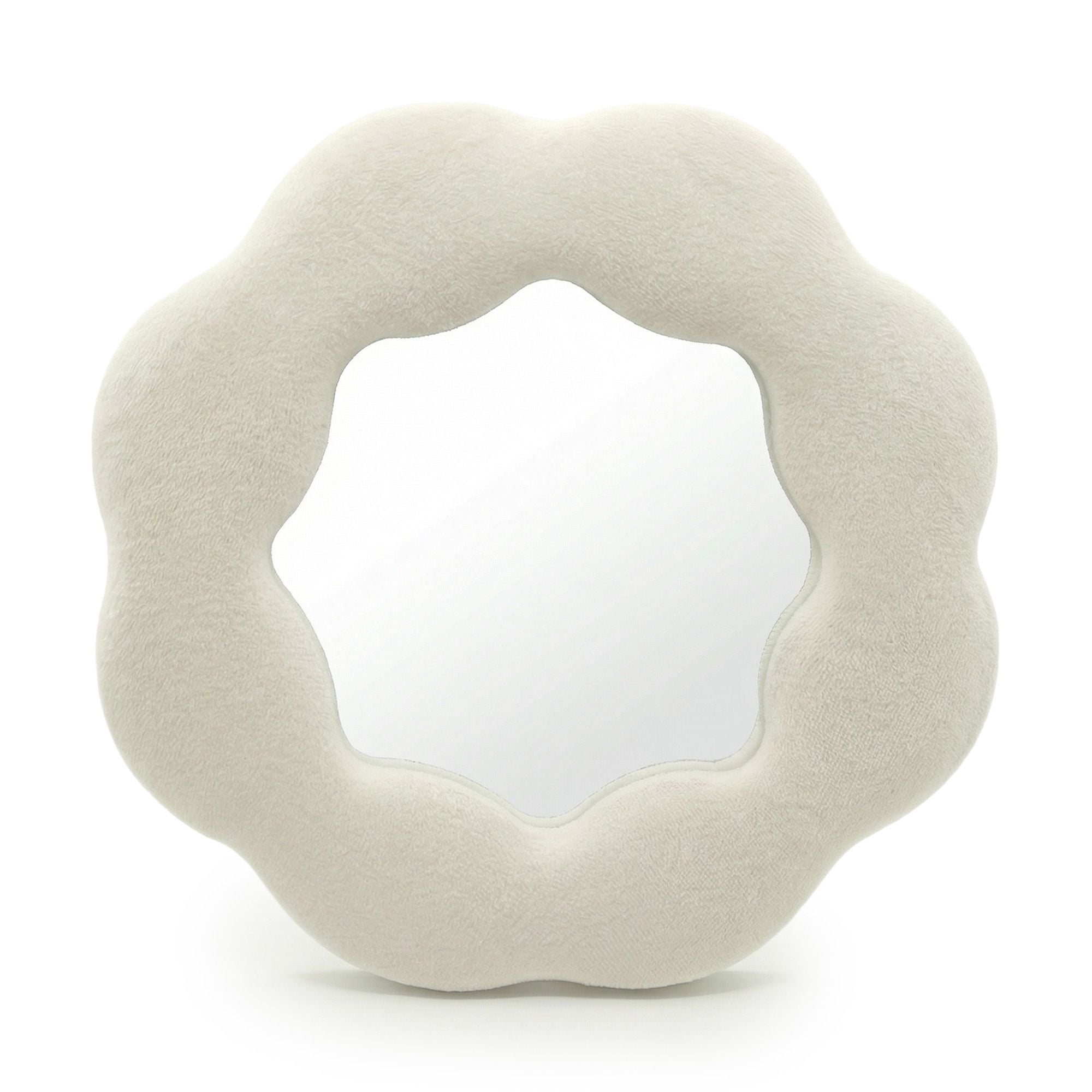 Soft Squiggly Mirror with Flower Design for Modern Interiors