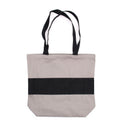 Two Tone Cotton Tote Bag Grey Black Eco Friendly Shopper 38x42cm