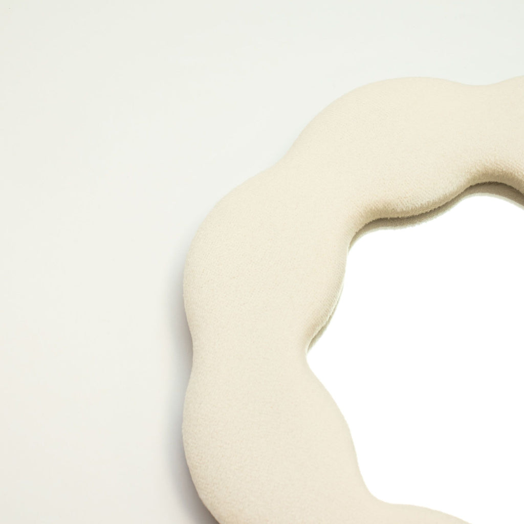 Soft Squiggly Mirror with Flower Design for Modern Interiors