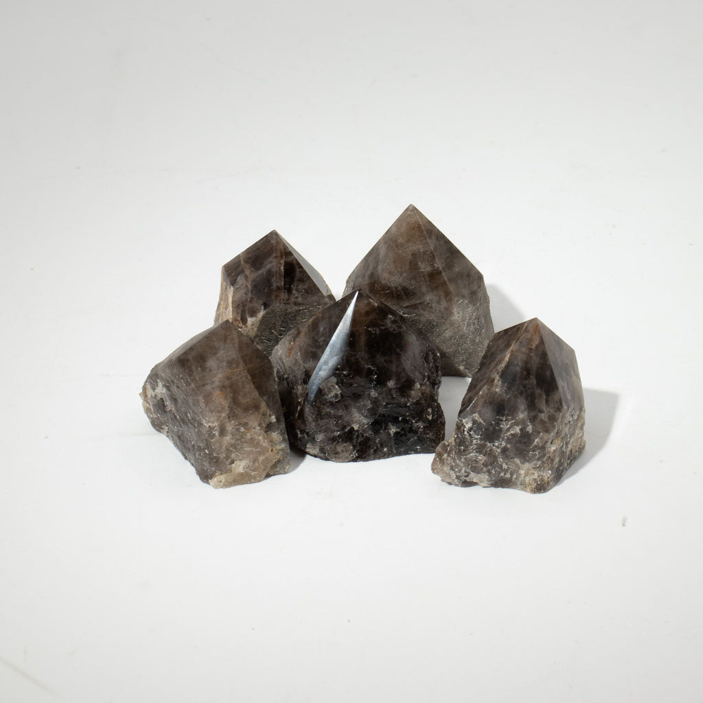 Smoky Quartz Gemstone Top Polished Points Set of 5 to 6 Pieces