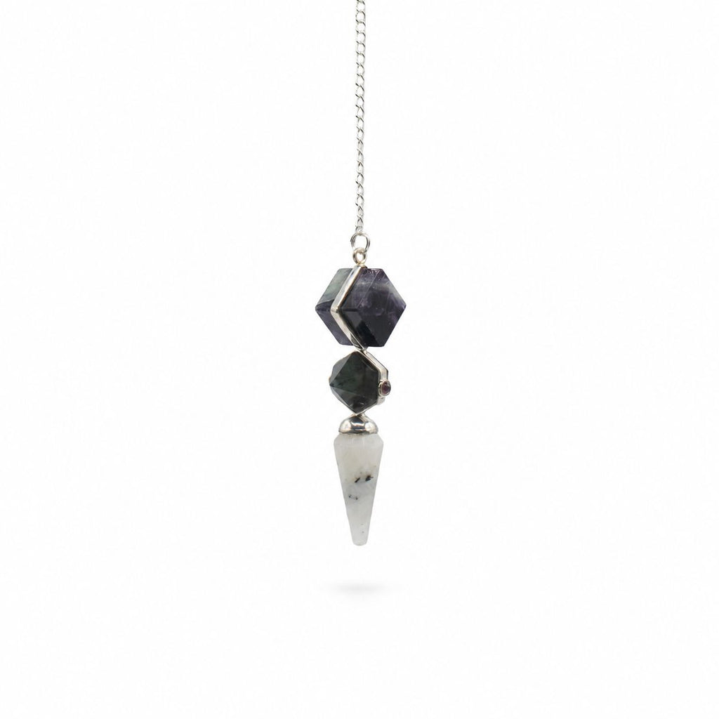 Psychic Gateway Edition Three Piece Pendulum with Multi Fluorite