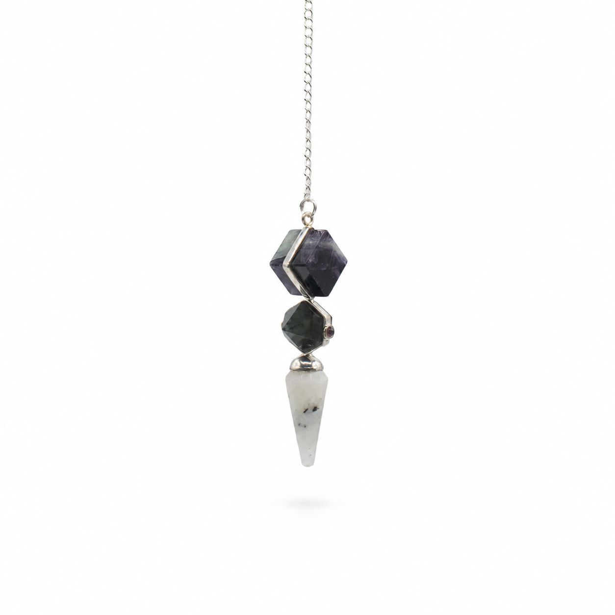 Psychic Gateway Edition Three Piece Pendulum with Multi Fluorite
