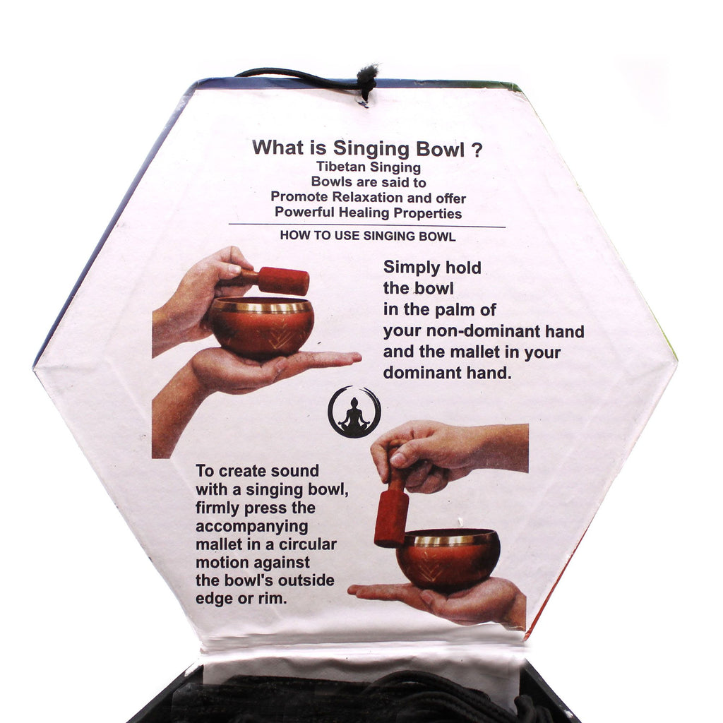 Yin & Yang Singing Bowl Set in White and Purple 10.7cm Size