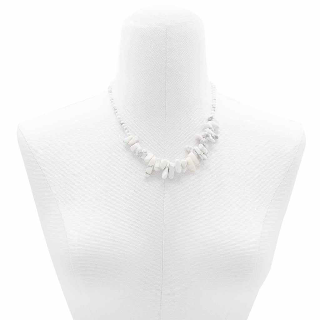 Longstone Gem Necklace with Elegant White Jasper for Style