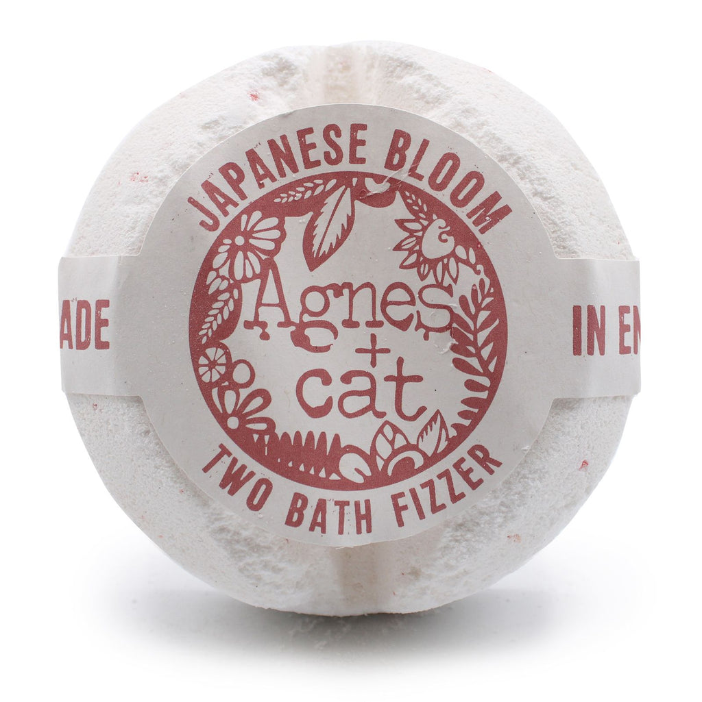 Agnes + Cat Bath Fizzer Japanese Bloom for Relaxing Bath Soaks