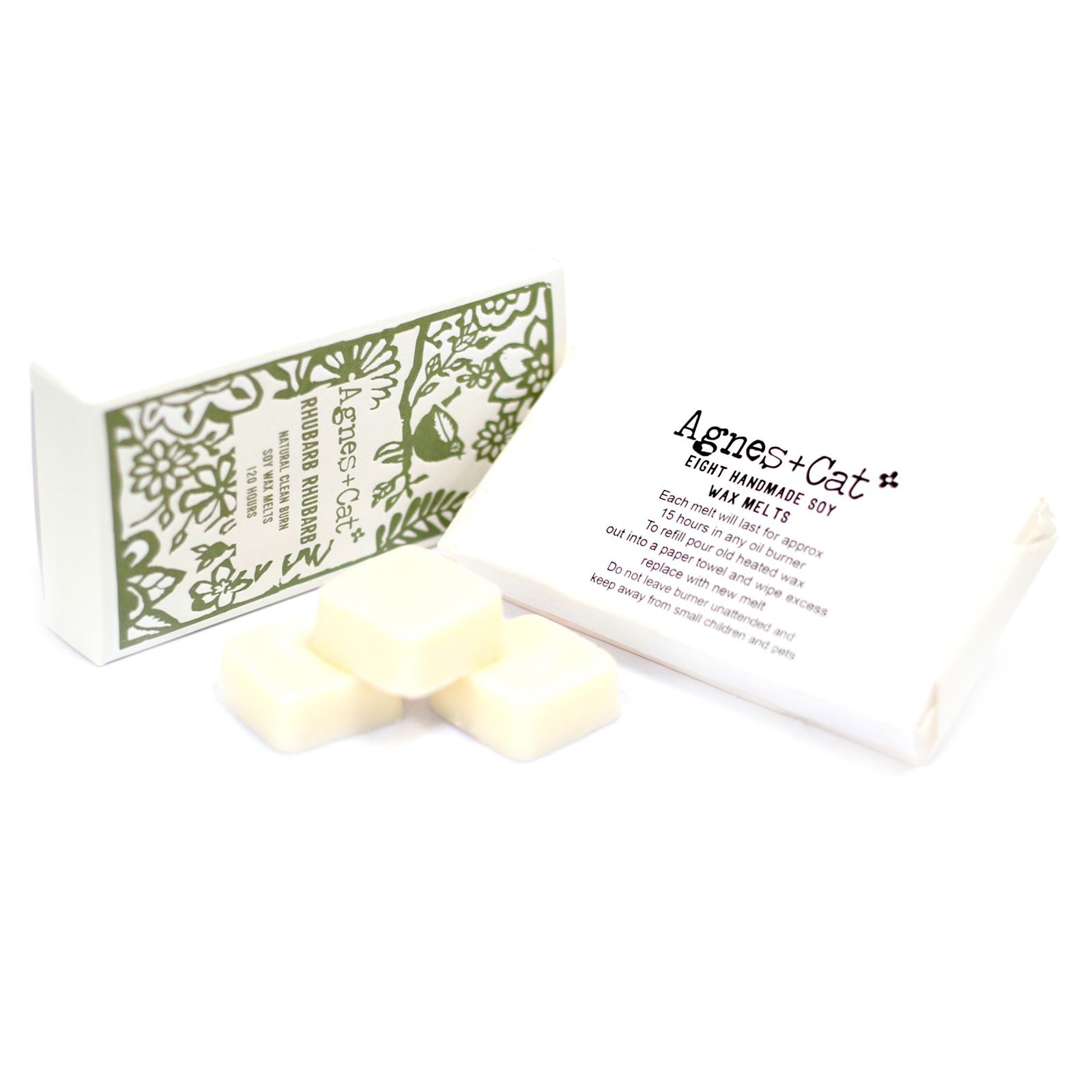 Agnes + Cat Rhubarb Rhubarb Box of 8 Wax Melts for Home Fragrance