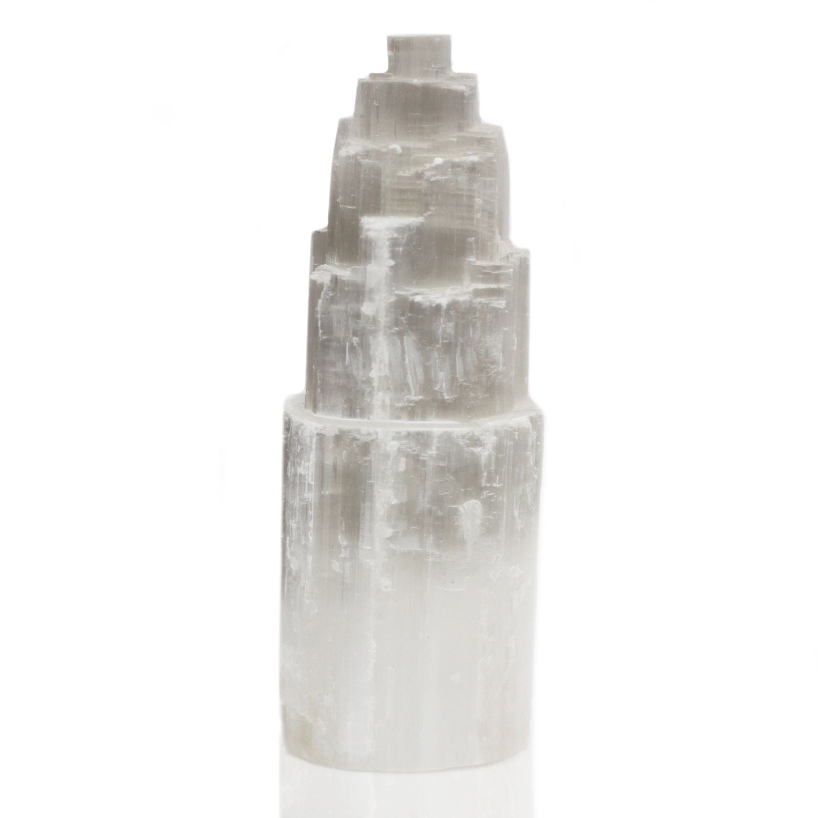 Natural Selenite Tower Lamp 25 cm for Home Decor and Gifts