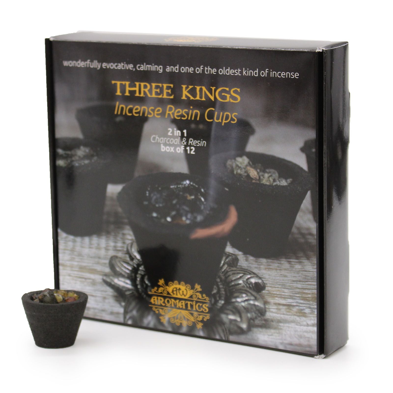 Box of 12 Resin Cups Three Kings for Home Fragrance Experience