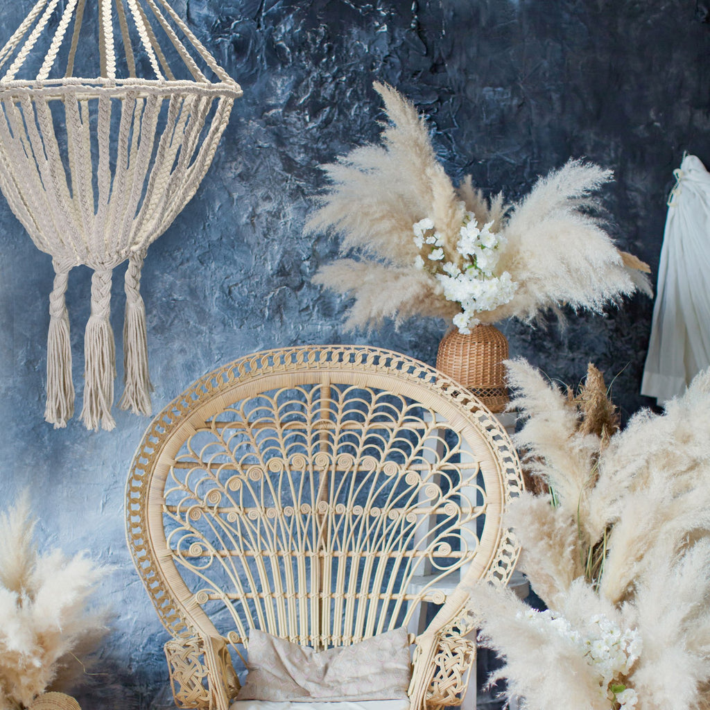Macrame Large Drop Chandelier Natural Bohemian Home Decor Piece