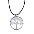 Tree of Life Pendant in Rose Quartz with Elegant Design