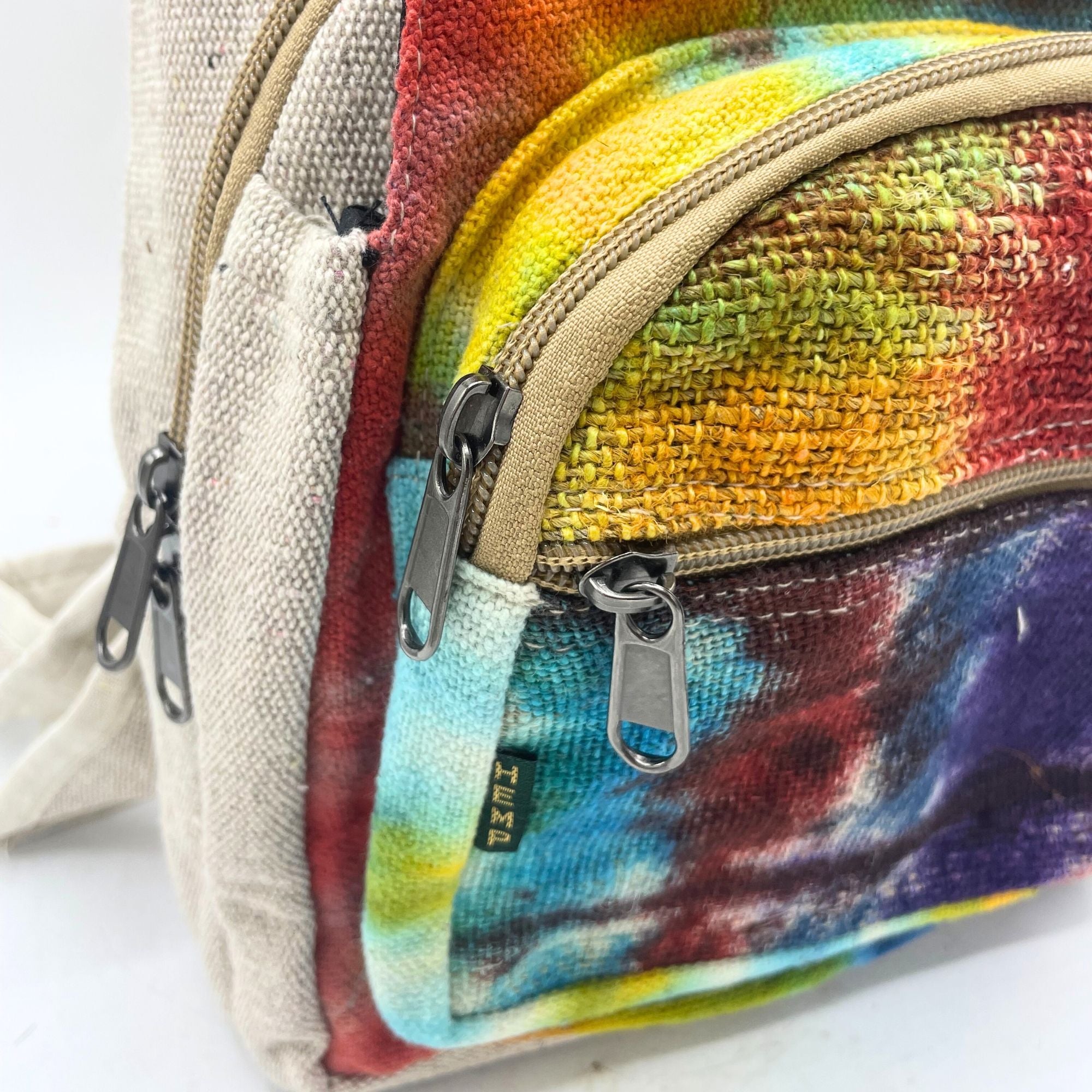 Tiedye Hemp Sling Shoulder Bag with Bohemian Style Design