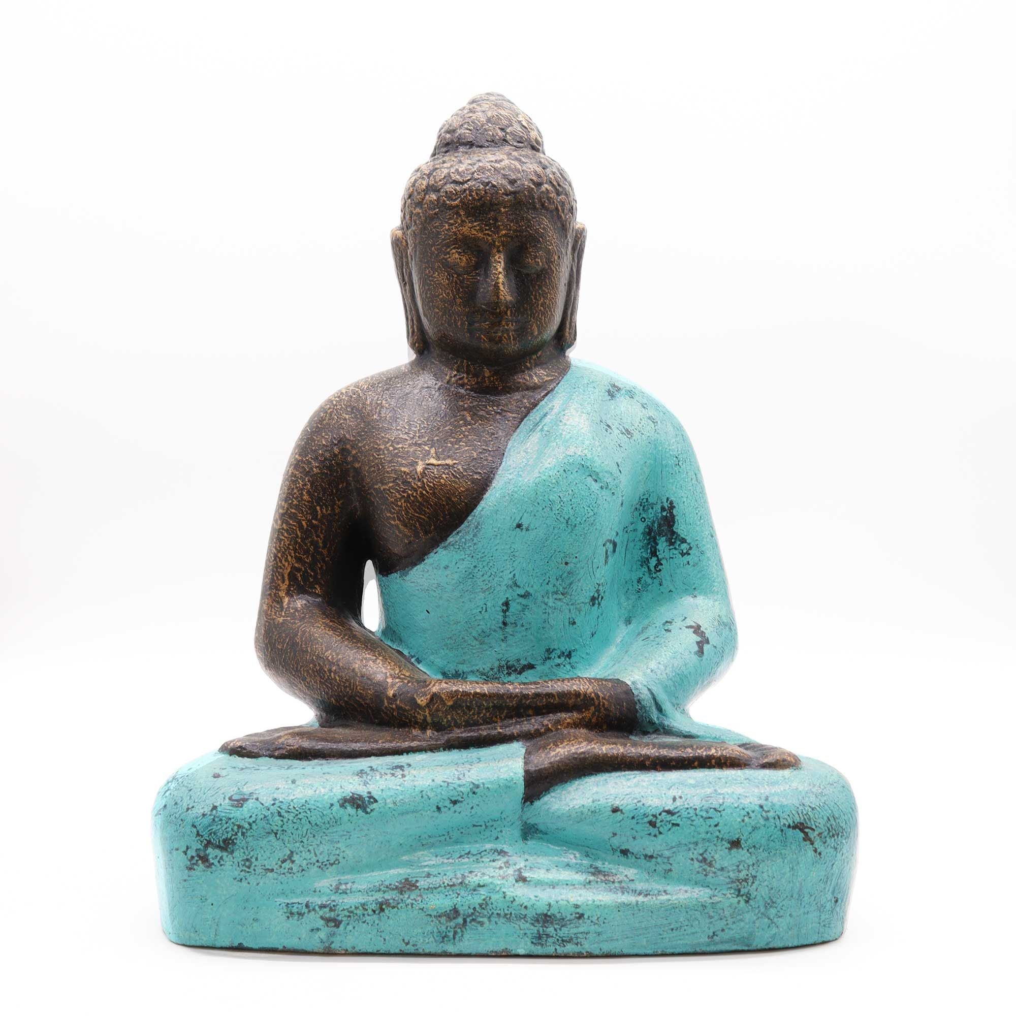 Medium Buddha Classic Turquoise & Stone Giant Buddha Statue