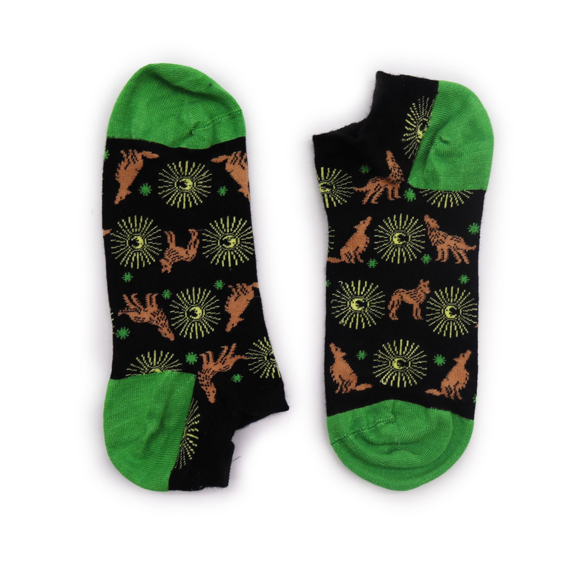 S/M Hop Hare Bamboo Low Cut Socks Moonlight Wolves for Comfort