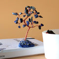 Sodalite Gemstone Tree on Blue Agate Base Unique Décor Piece
