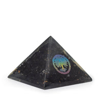 Small Organite Pyramid 5.5x4.5cm - Tree of Life - Black Tormaline Chips