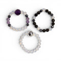 Nymph Spirit Gemstone Ring Set with Full Moon Inspired Design