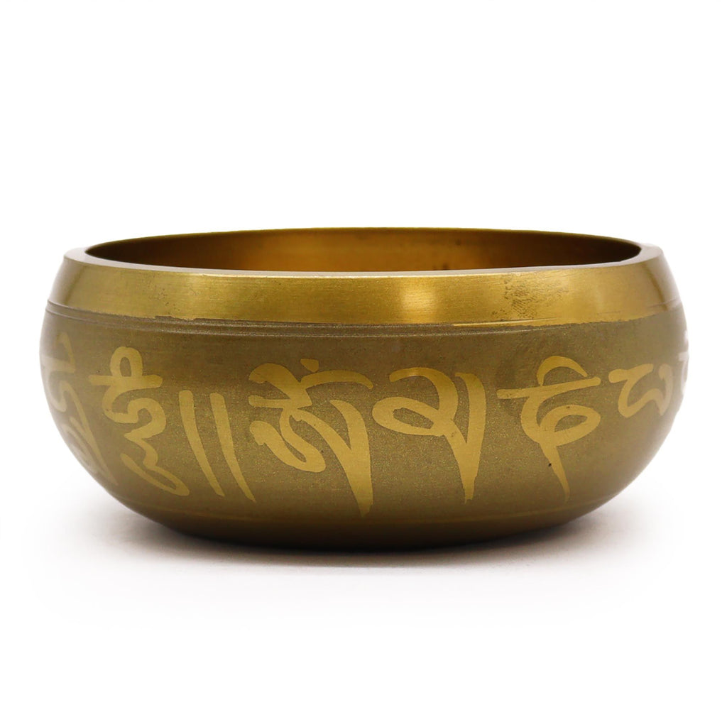 Ganesh Singing Bowl with Raised Motif for Home Decor Display