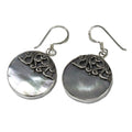 Shell & Silver Earrings Classic Disc Design for Everyday Style