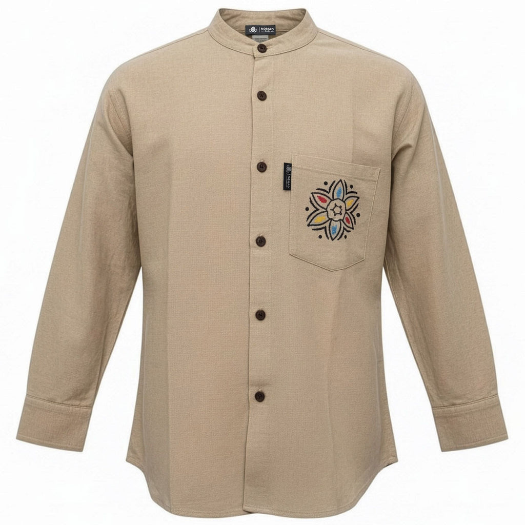 Nomad Sari Kathmandu Shirt in Stone for Everyday Casual Style