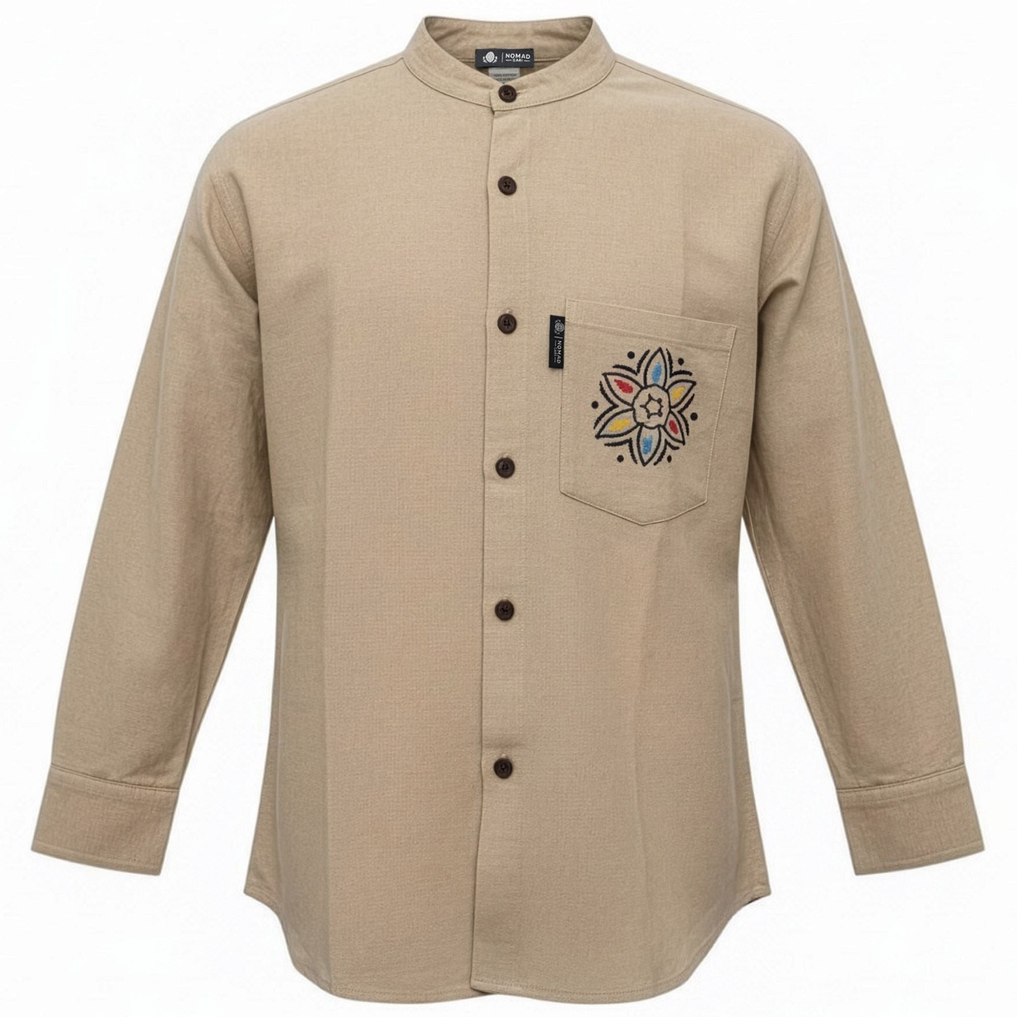Nomad Sari Kathmandu Shirt in Stone for Everyday Casual Style