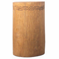 Tribal Stool Table in Natural Albasia for Unique Home Decor