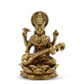 Brass Miniature Gods Saraswati Statue for Wisdom and Learning