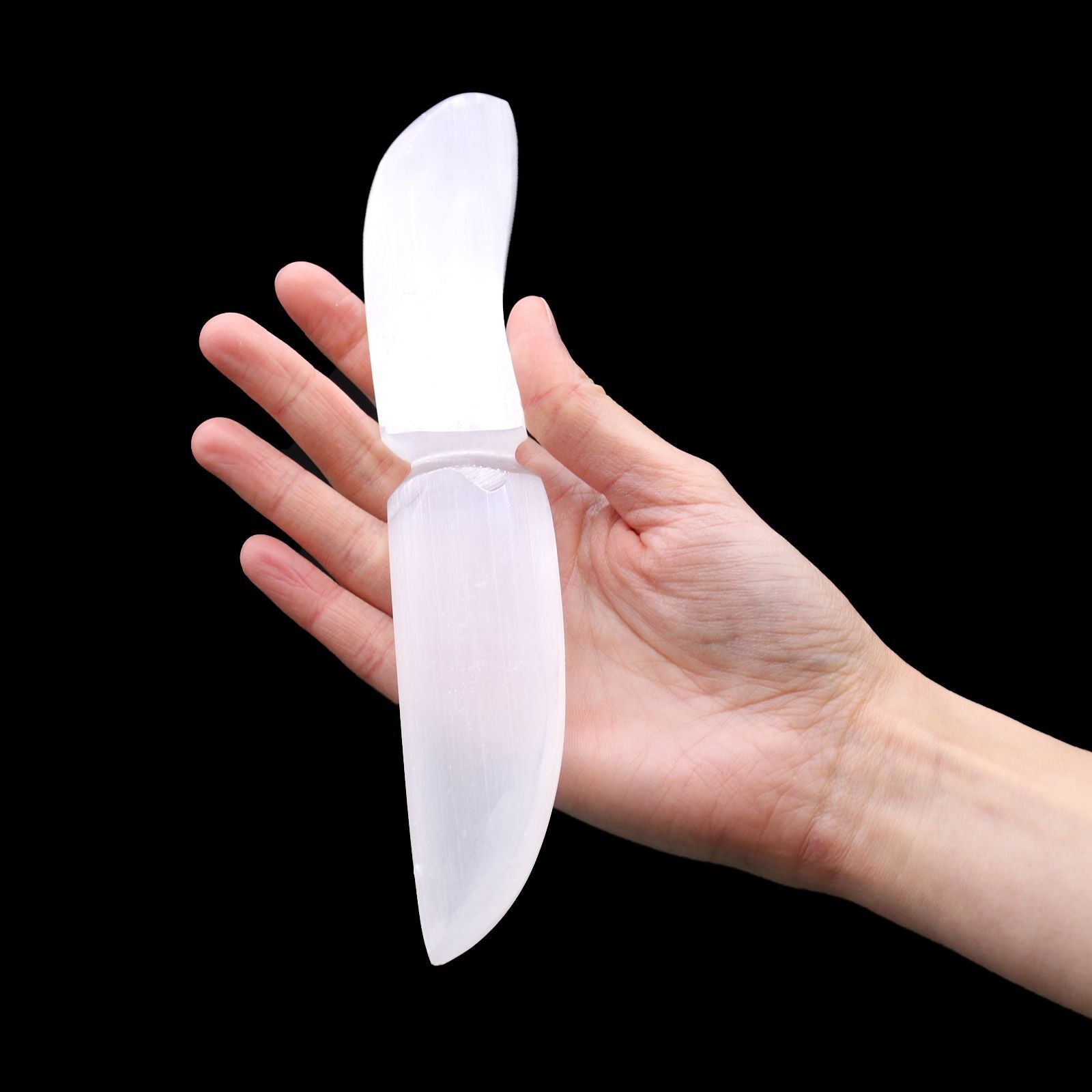 Selenite Ritual Knife Classic for Ceremonial Use and Display