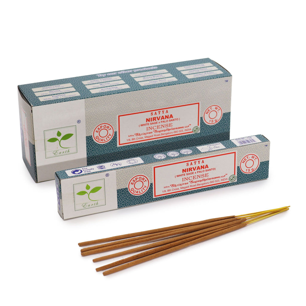 Satya Incense 15gm Nirvana with White Sage and Palo Santo Sticks