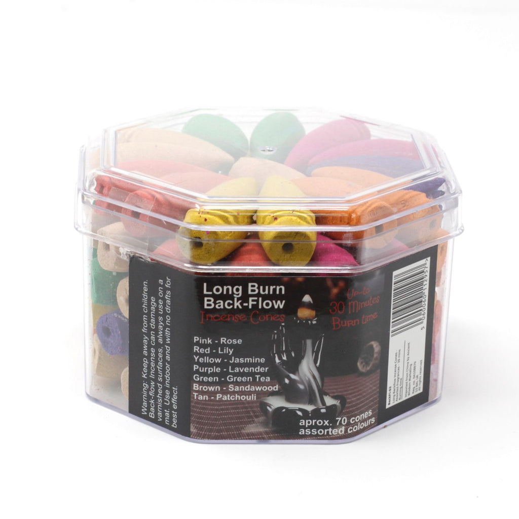 Long Backflow Incense Cones Assorted Fragrances for Relaxation