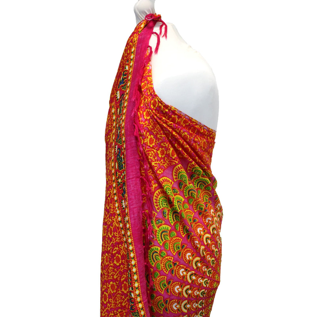 Ruby Lime Mandala Sarongs for Stylish Beachwear and Summer Fun