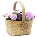 Large Lilac Bouquet in Wicker Basket for Enchanting Home Decor