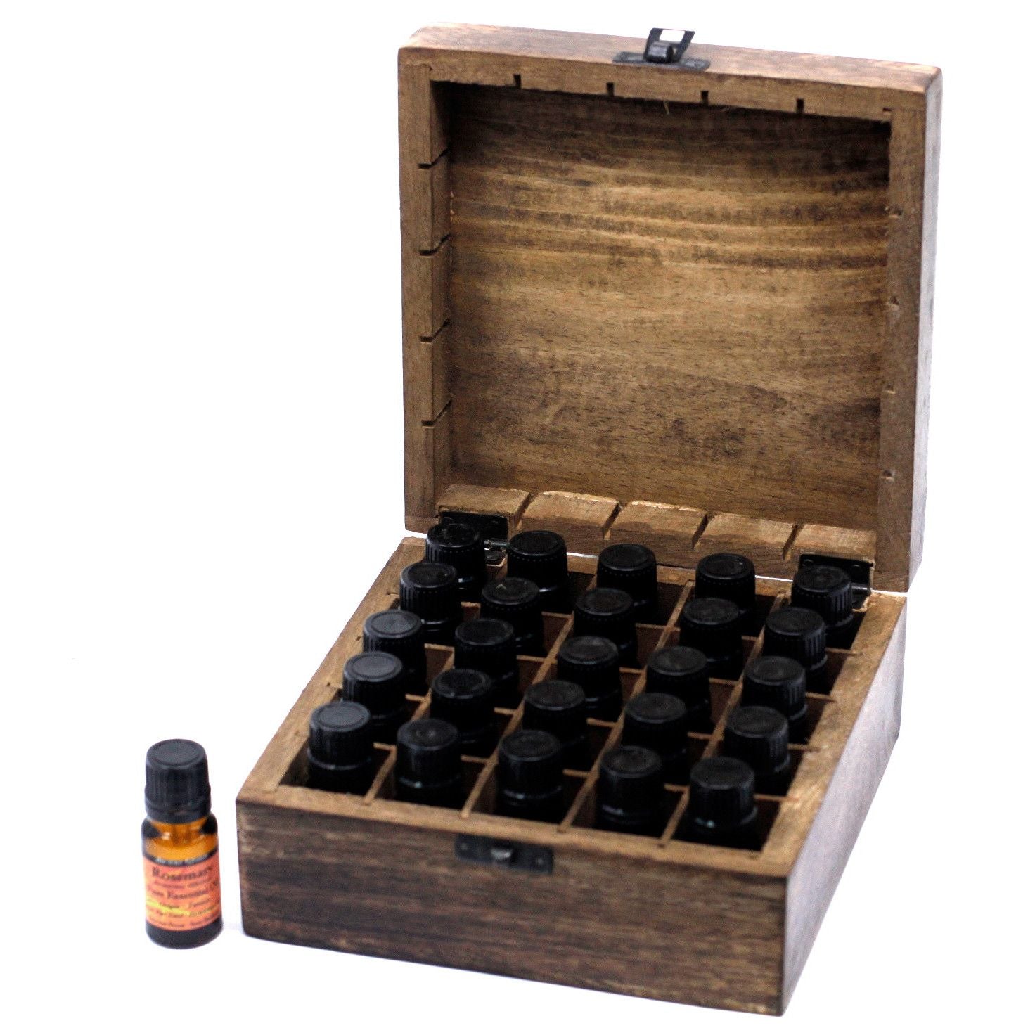Mango Aromatherapy Box with Floral Design for 25 Essential Oils