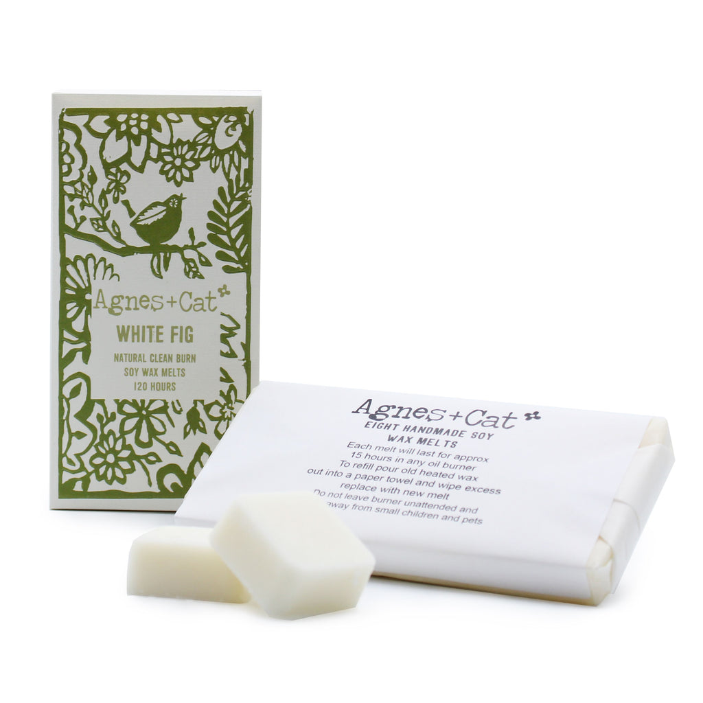 Agnes + Cat White Fig Box of 8 Soy Wax Melts for Home Fragrance