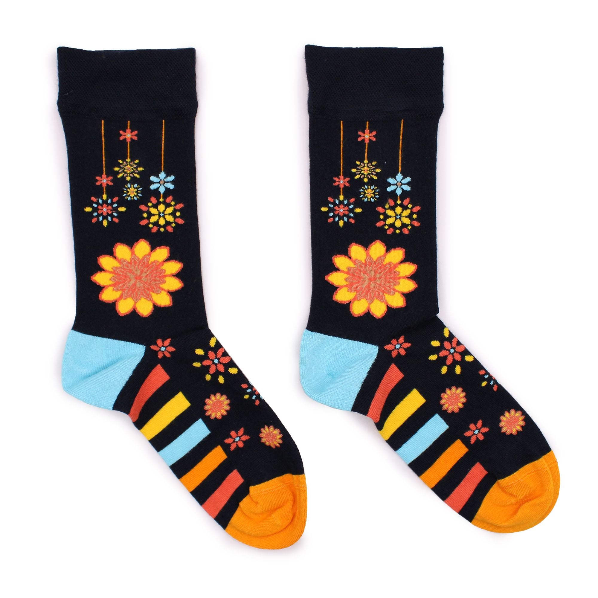 Hop Hare Bamboo Socks S/M Mandala Flowers for Ultimate Comfort