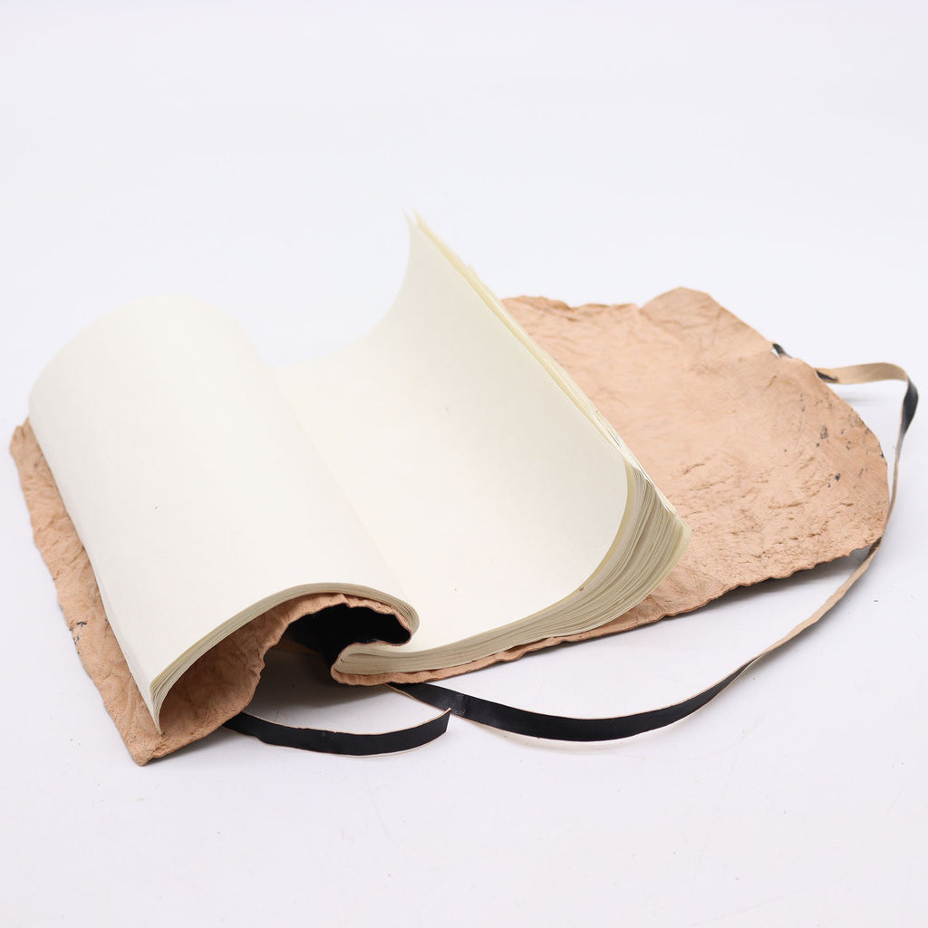 Rolled Leather Travel Notebook with 96 Pages in Black Elegance