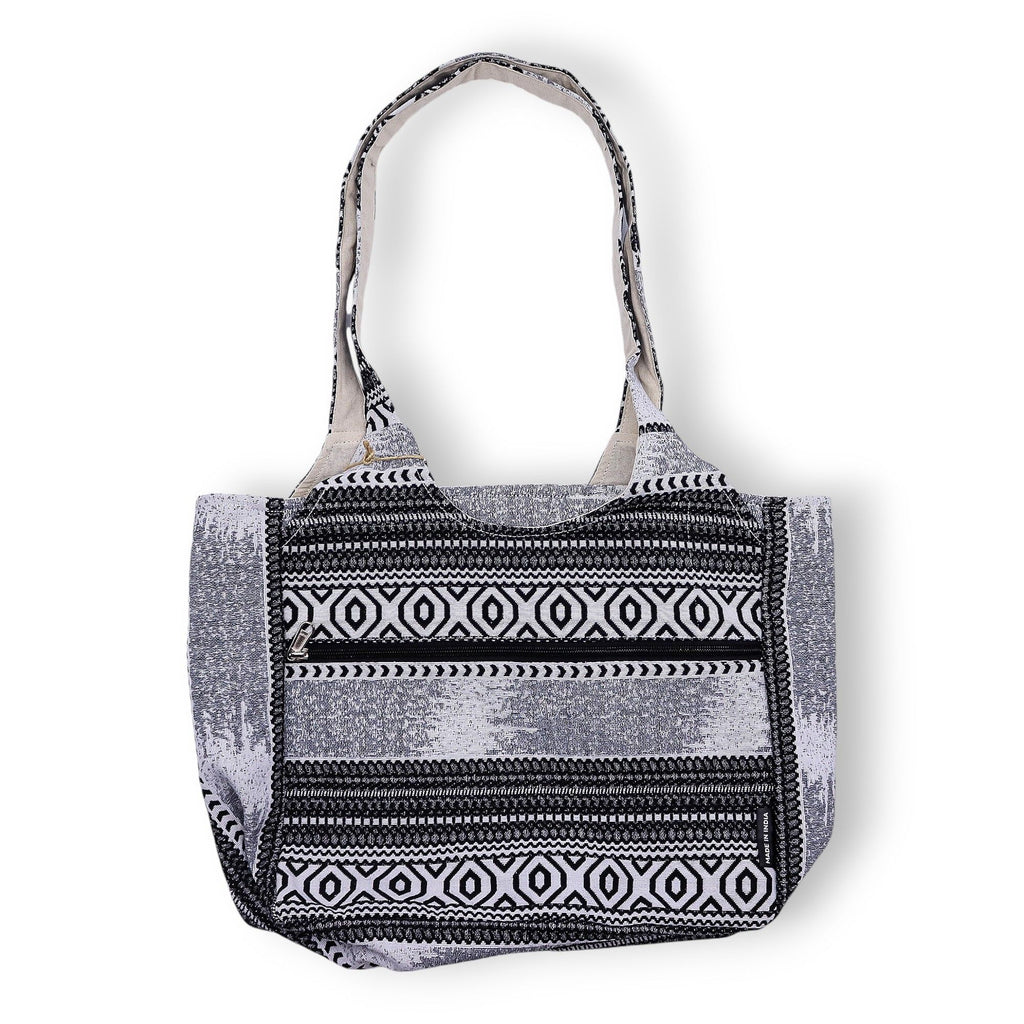 Nomad Sari Jacquard Natural Wander Muse Bag for Everyday Use