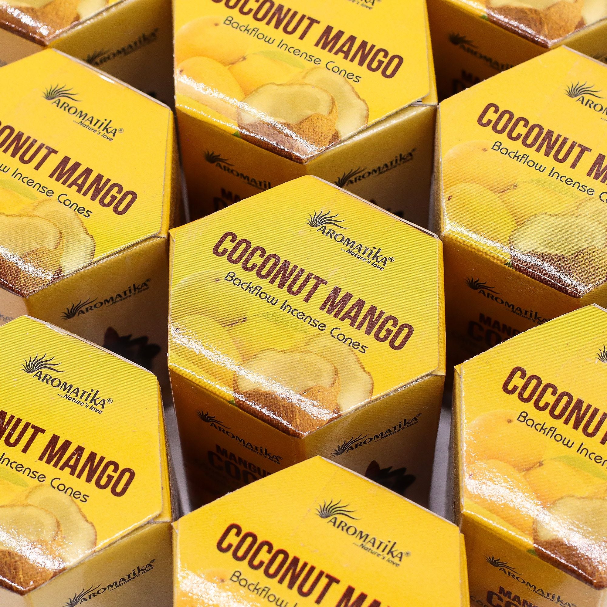 Pack of 10 Masala Backflow Incense Cones Coconut and Mango Aroma