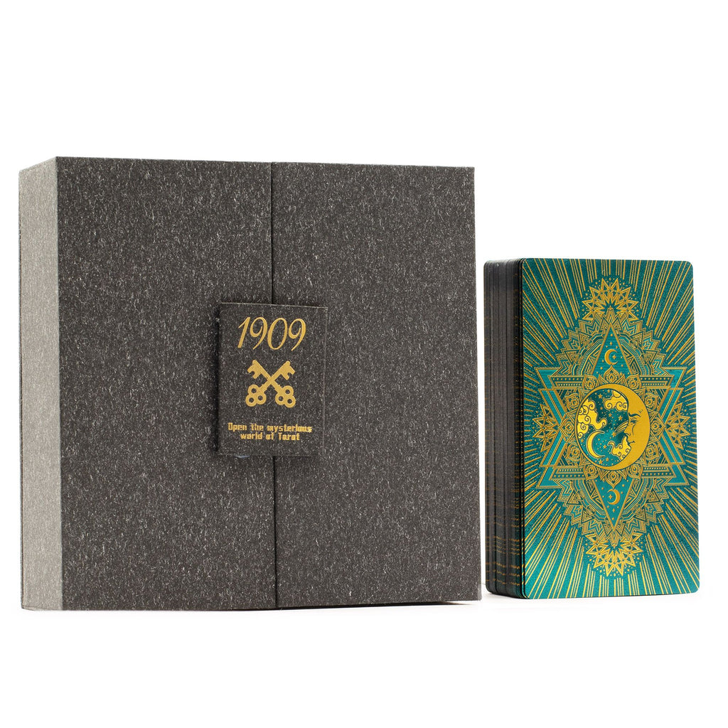 Gold and Turquoise Foil Tarot Card Gift Set for Collectors and Fans