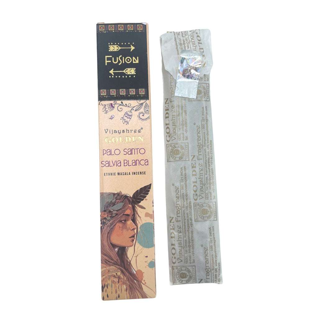 15g Golden Palo Santo and White Sage Incense Sticks for Aromatherapy